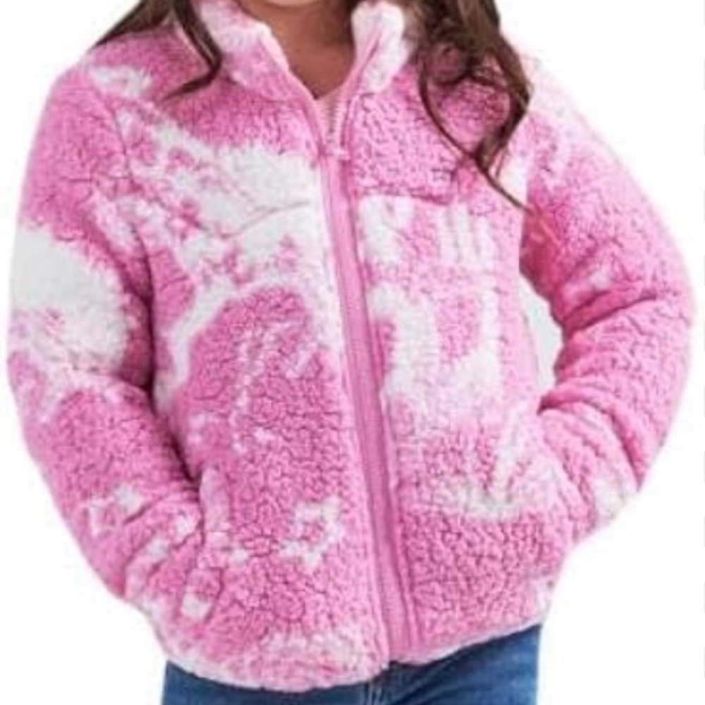 Wrangler x Barbie Girl's Western Pink Sherpa Jacket size XXL